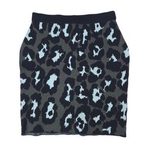 Olive Leopard Sweater Skirt